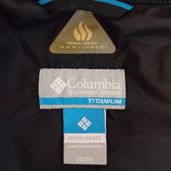 Columbia Titanium Omni Heat Bugaboo Black Layer Jacket Youth Size 18/20 - Picture 9 of 16